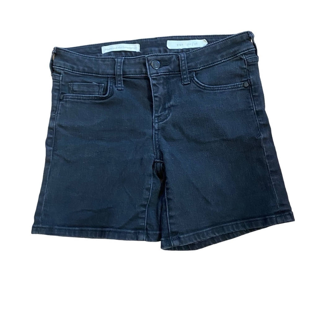 Anthropologie Pilcro & The Letterpress Black Denim Shorts 6” Inseam Women’s 26
